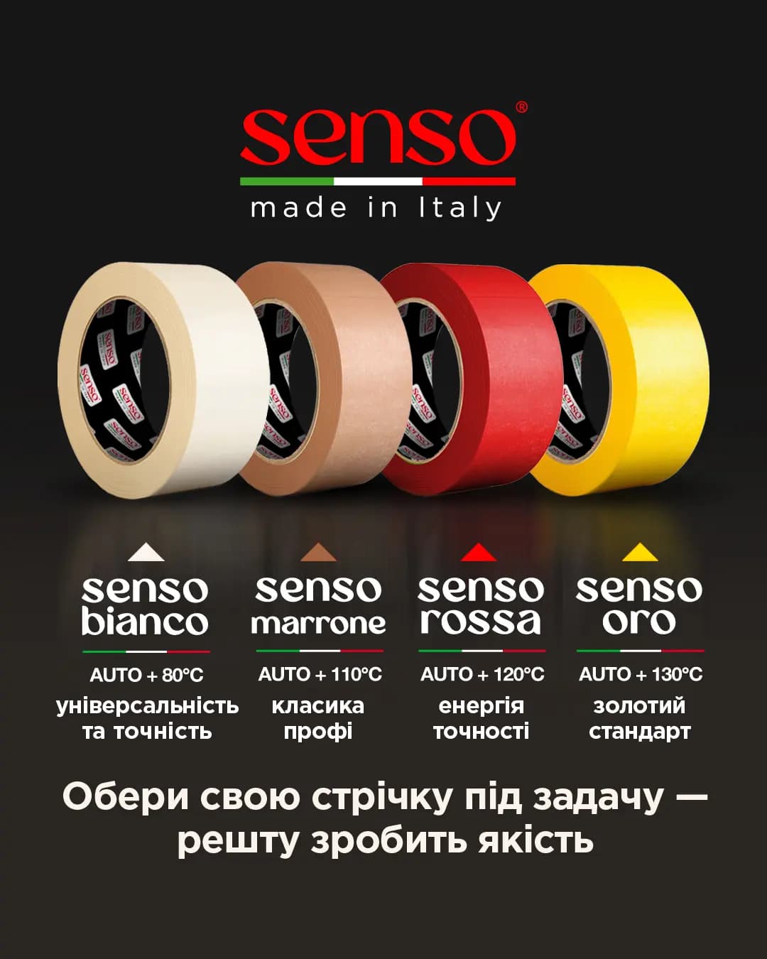 Червона малярна стрічка SENSO Rossa